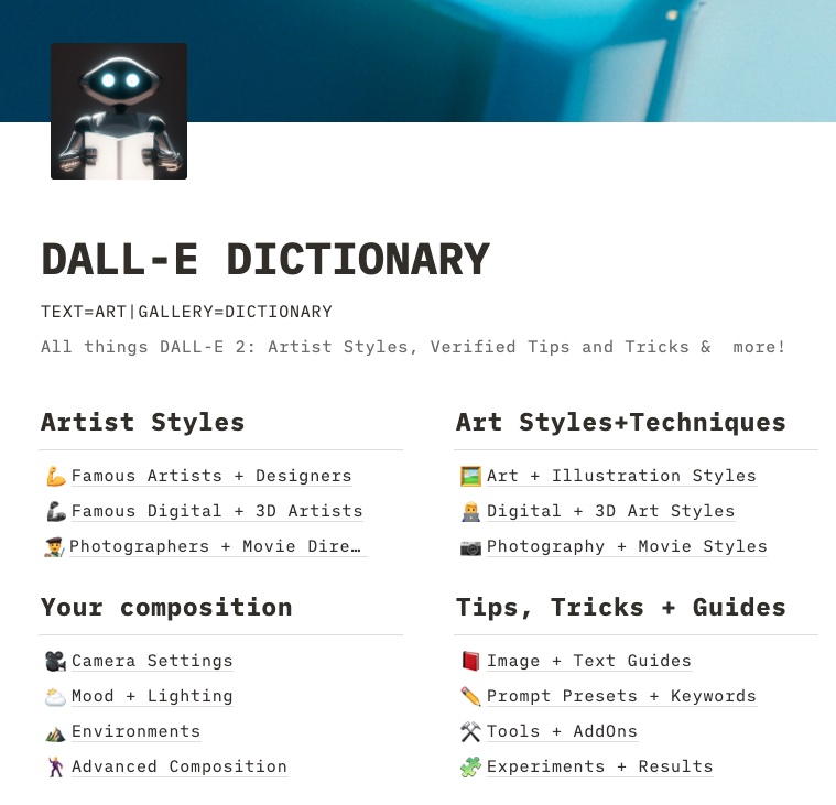 DALL·E 2 and AI art prompt resources & tools to inspire beautiful images –  DALL·Ery GALL·Ery